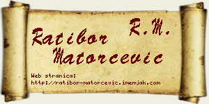 Ratibor Matorčević vizit kartica